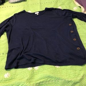 Asymmetric side button tunic